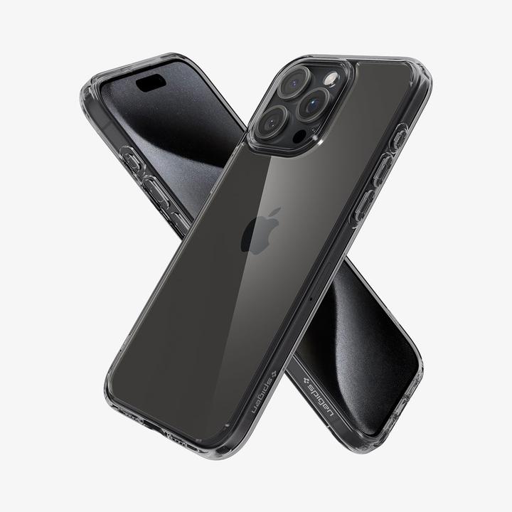 Immagine prodotto Spigen Custodia Ultra Hybrid per iPhone 15 Pro - grigio trasparente (Apple iPhone 15 Pro)