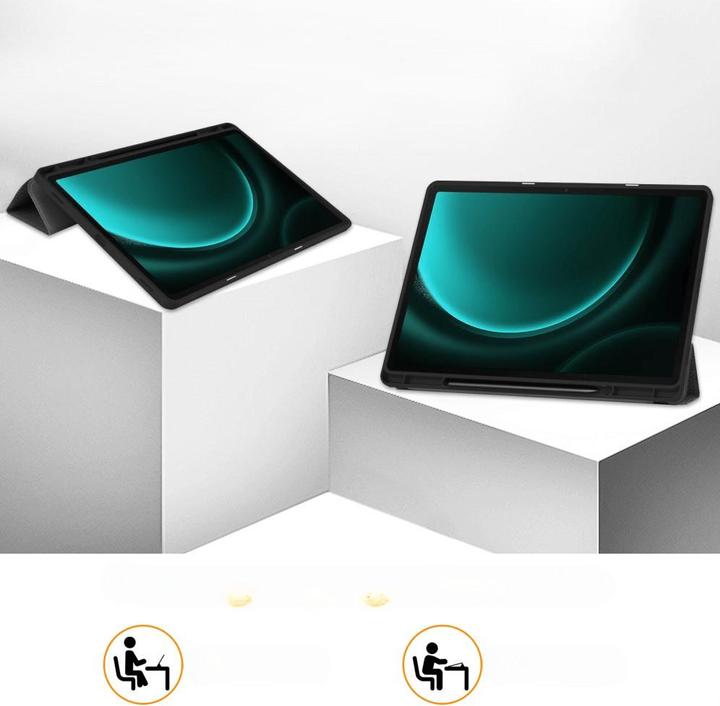 Produktbild Cover-Discount Galaxy Tab S9+ / S9 FE+ - Smart Case Silikon schwarz (Galaxy Tab S9 Plus)