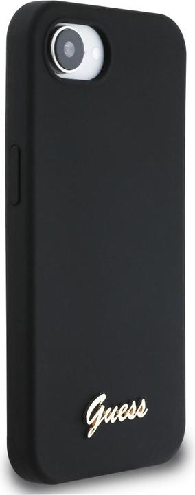 Produktbild Guess - Silicone Script Metal Logo (GUHMPSE4SMBSLK) - iPhone 16e - Black (Apple iPhone 16e)