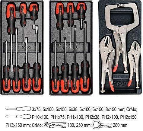 Image du produit Yato WORKSHOP CABINET 7 DRAWERS + TOOLS 165 pcs. 55293