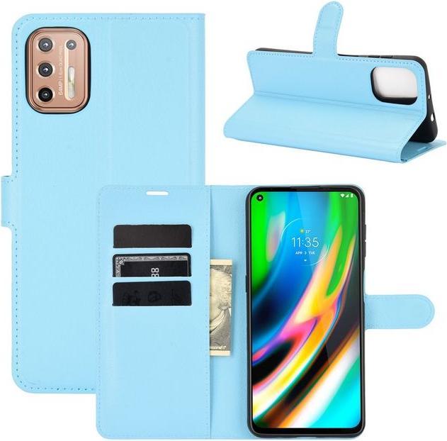 Actual product image MU Classic Litchi Leather Bookcover Series (Motorola Moto G9 Plus)