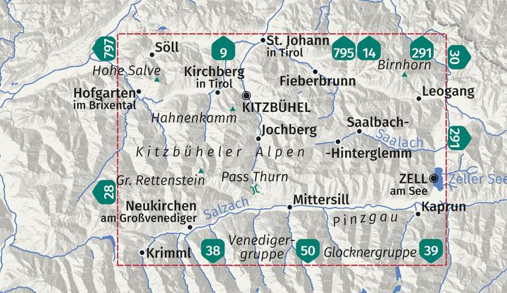 Actual product image Wanderkarte 29 Kitzbüheler Alpen 1:50.000
