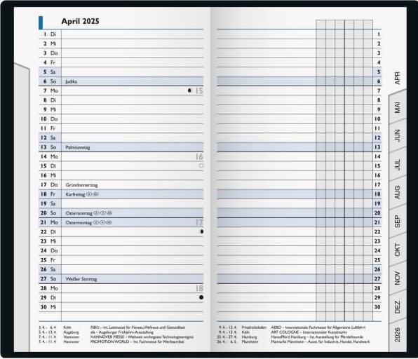 Immagine prodotto Calendario tascabile 753 8,7x15,3cm 1 mese/2 pagine plastica benzina 2025