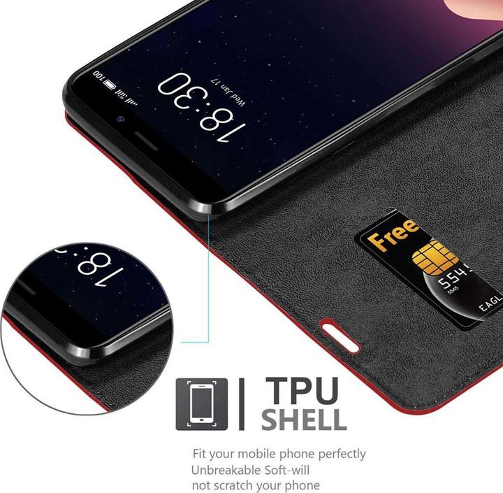 Productafbeelding Cadorabo Boek Onzichtbare Magneethoes (Meizu M6s)