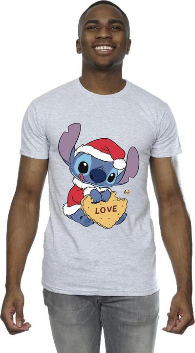 Produktbild Disney Lilo And Stitch Christmas Love Biscuit TShirt (S)