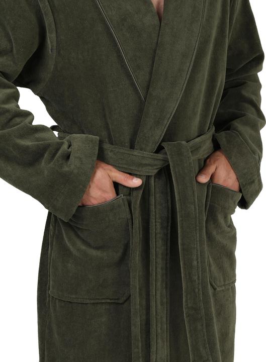 Actual product image Möve Homewear shawl collar coat green (L)