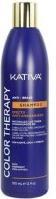 Image du produit Kativa Color Therapy Shampooing matifiant Anti-Brass Blue Effet orange 355ml Karité, noix de coco et huile (355 ml, Shampoing liquide)