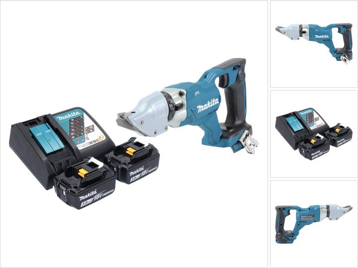 Produktbild Makita DJS 200 RF Akku Blechschere 18 V 2,0 mm Brushless + 2x Akku 3,0 Ah + Ladegerät