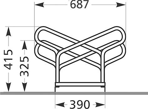 Image du produit Wsm Support de bicyclette pour toiture plate
