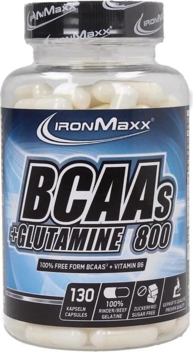 Actual product image IronMaxx BCAAs and glutamine 800 (130 Piece, Capsules, 500 g)