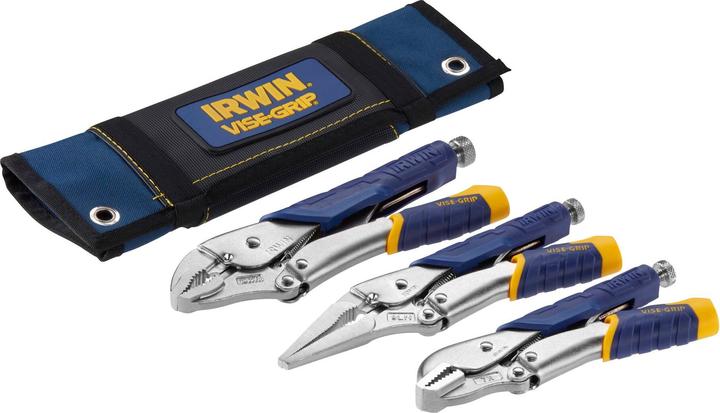 Actual product image Irwin Locking pliers set fast release 3piece in roll pouch