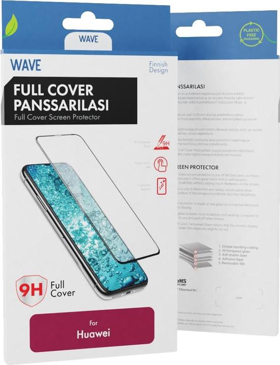 Produktbild Wave Full Cover -panssarilasi, Huawei P30 Lite, musta (1 Stück, Huawei P30 Lite)