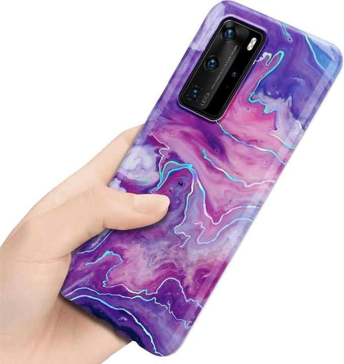 Image du produit Cadorabo Couverture IMD TPU Marbre coloré (Huawei P40 Pro+)