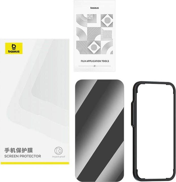 Image du produit Baseus verre trempé privatif Supérieur pour iP 11 Pro/X/XS +kit de nettoyage et Easy Stick (1 pièce(s), Apple iPhone X, Apple iPhone XS, Apple iPhone 11 Pro)