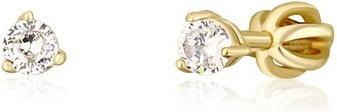 JVD Charming gold-plated stud earrings with zircons SVLE1501XH2GO - Diameter: 0.6 cm