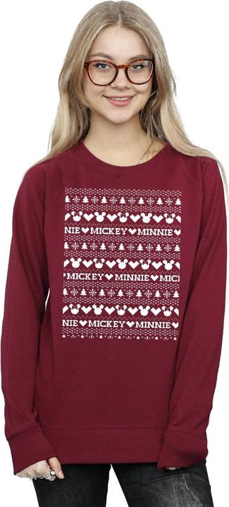 Immagine prodotto Disney Mickey And Minnie Christmas Fair Isle Felpa Donna (L)