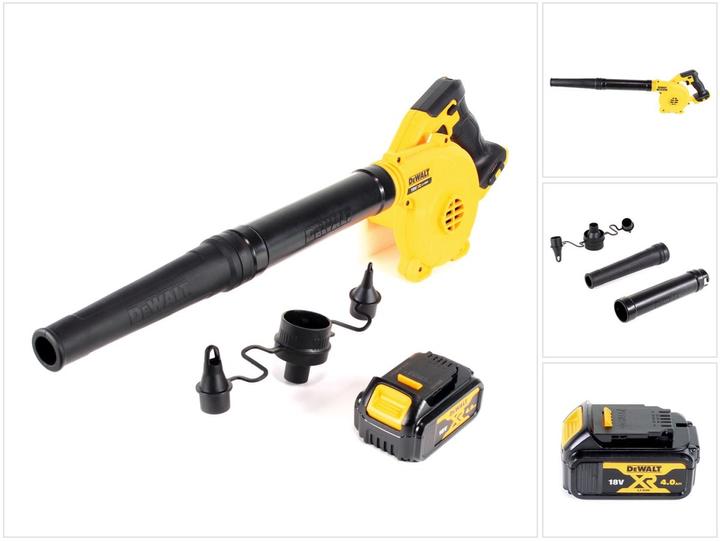 DeWalt DCV 100 N 18 V battery-powered blower / leaf blower + 1 x DCB 182 4.0 Ah battery - without case (Rechargeable battery operated, Leaf vacuums)