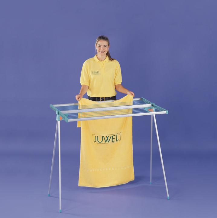 Actual product image Juwel Alu Twist 140 clothes dryer, compact clothes horse, clothes line 13.7 m (1.04 m)