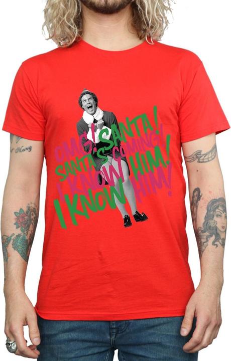 Immagine prodotto Elf Santa's Coming Maglietta Uomo (M)