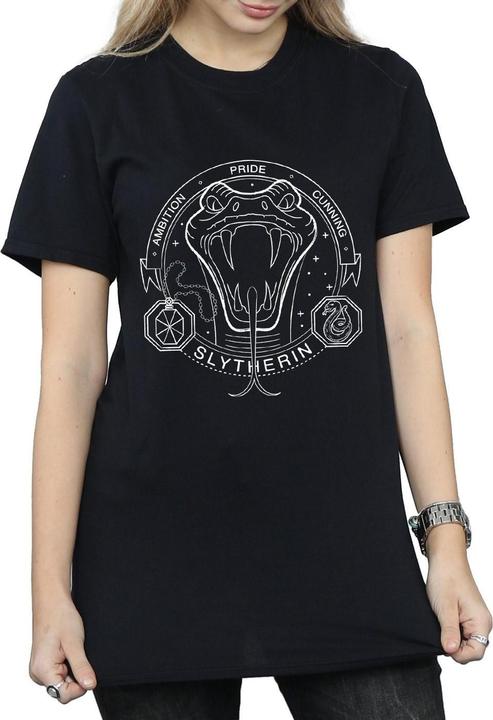Image du produit Femme/Les femmes - T-shirt boyfriend en coton à l'effigie de Serpentard (XXL)