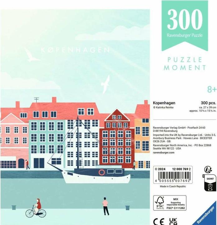 Immagine prodotto Ravensburger Puzzle Moment 12000769 - Città di Copenhagen - 300 pezzi (300 pezzi)