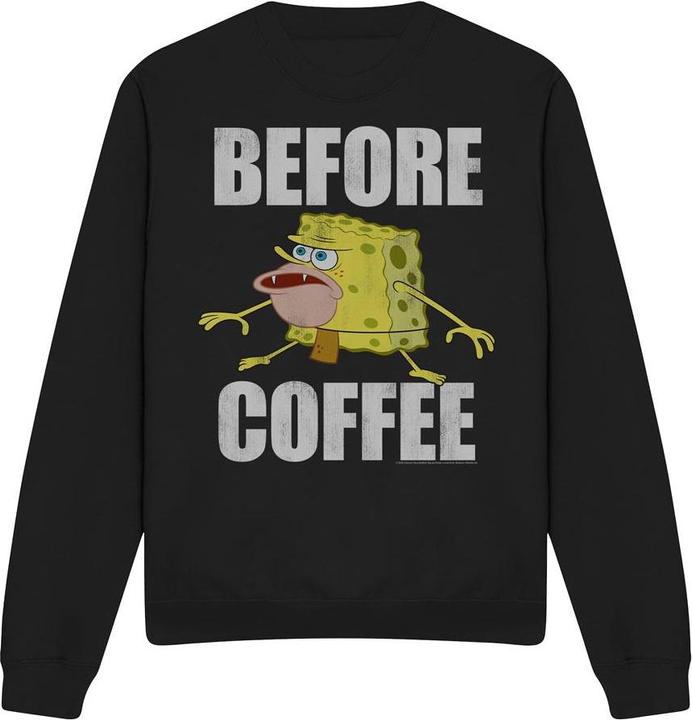 Spongebob Squarepants Before Coffee Meme Sweatshirt