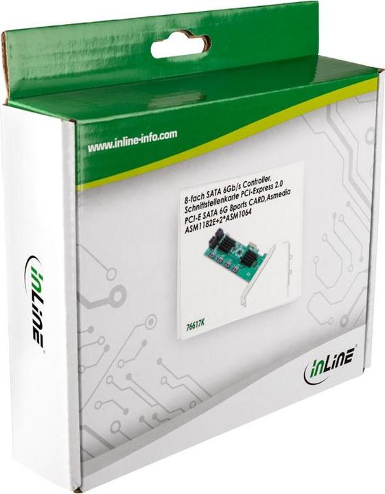 Image du produit InLine Carte d'interface, contrôleur 8x SATA 6Gb/s, PCIe 2.0 (PCI-Express)