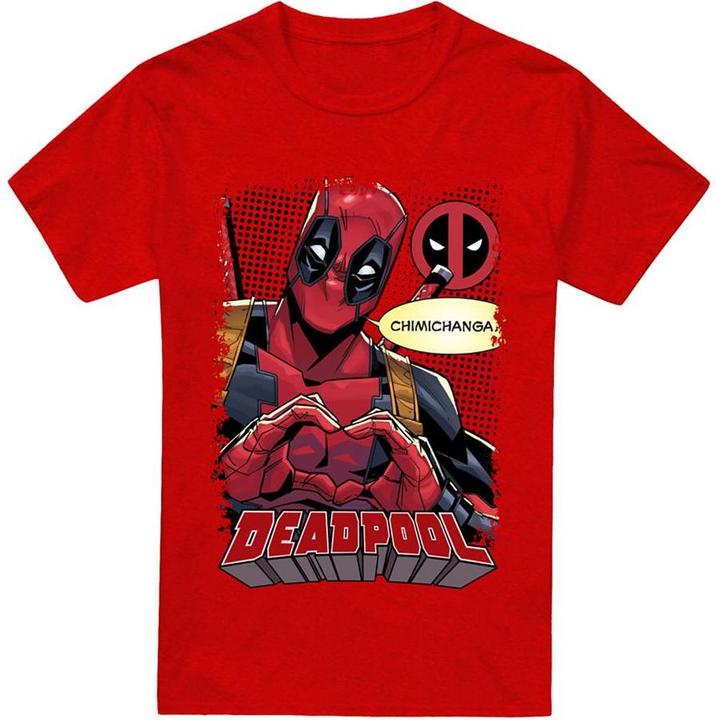 Actual product image Deadpool Unisex Adult Chimichanga Heart T-Shirt (3XL)