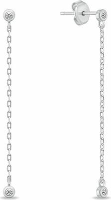 Immagine prodotto Brilio Silver - Silver dangle earrings with zircons EA1123W