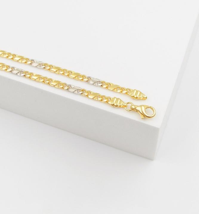 Produktbild Muau 8er-Kette (750, Weissgold, 18K Gelbgold, 42 cm)