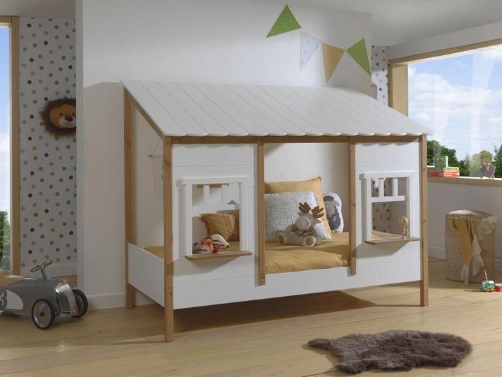 Immagine prodotto Vipack Letto a casetta con tetto in legno di pino incluso box estraibile (90 x 200 cm)