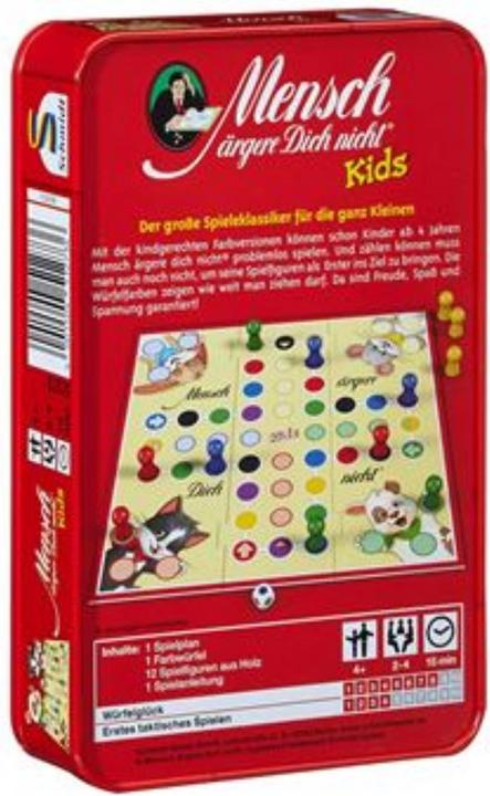 Actual product image Schmidt Spiele Mensch ärgere dich nicht - Kids Metal Tin (German)