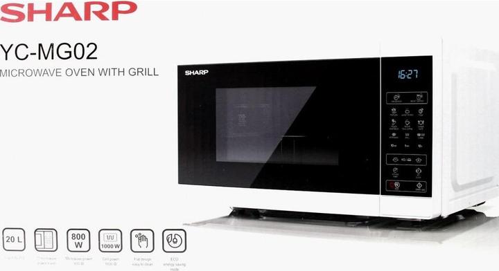 Immagine prodotto Sharp YC-MG02E-W Mikrowelle Arbeitsplatte (20 l)