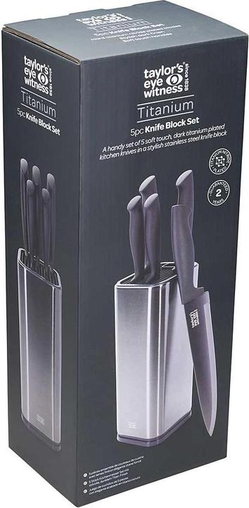 Actual product image Taylor's Eye Witness TITANIUM kitchen knife set