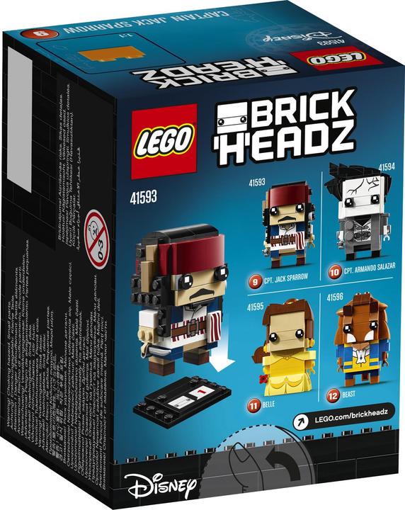 Image du produit LEGO BrickHeadz Capitaine Jack Sparrow (41593, LEGO Brickheadz)