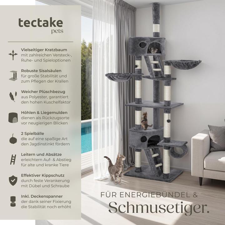 Produktbild tectake Hansi (260 cm, Grau, Weiss)