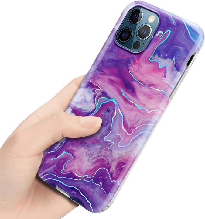 Actual product image Cadorabo IMD TPU Colorful Marble Cover (Apple iPhone 12 Pro Max)