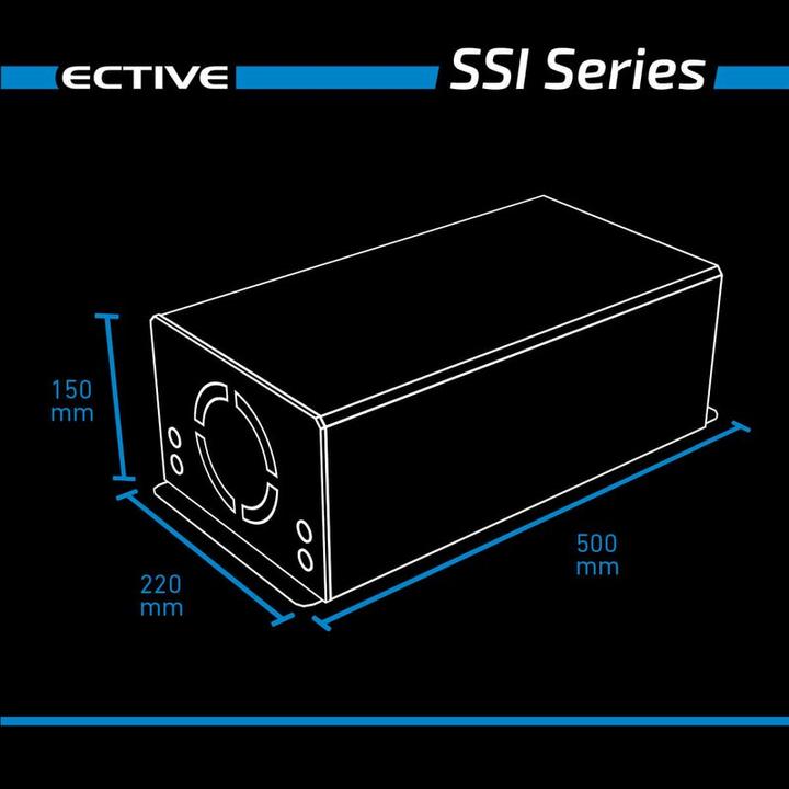 Actual product image Ective SSI 20 Solar inverter 12V 2000W sine wave inverter MPPT photovoltaic PV