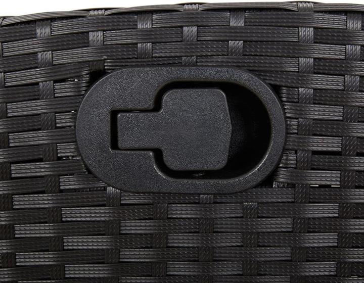Produktbild VidaXL Gartenmöbel Essgruppe Gartengarnitur Sitzgruppe 7tlg. Schwarz Poly Rattan (90 cm)