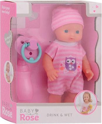 Image du produit Baby Rose Poupée qui boit et fait pipi, 17 cm
