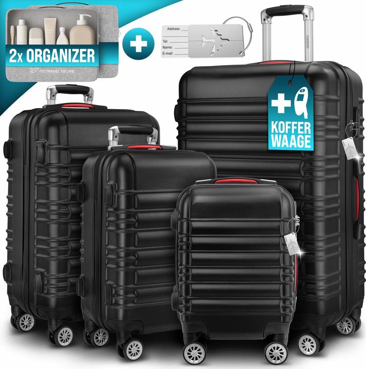 Image du produit Monzana Valise rigide avec accessoires Lot de 4 (M (50 - 90l))