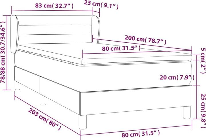 Produktbild VidaXL Larry (80 x 200 cm)