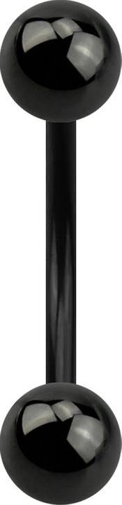 Star Piercing Micro Banane schwarz mit zwei Kugeln (Titan G23, ohne Messing)