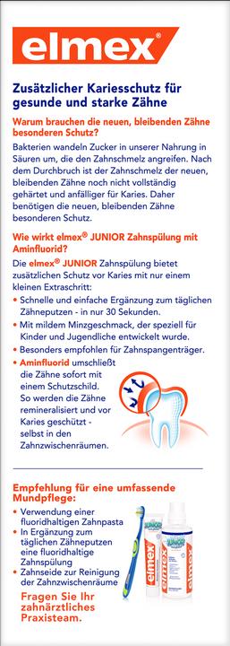 Actual product image Elmex Junior dental rinse (400 ml, Mouthwash)