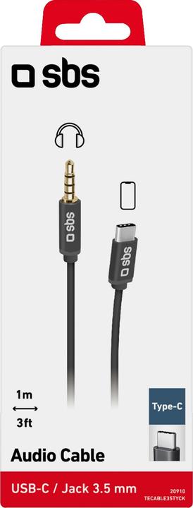 Produktbild SBS 3.5mm Klinke — USB Typ C (1 m, 3.5mm Klinke (AUX))