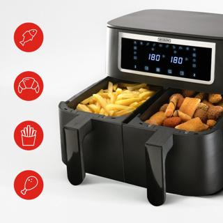 Actual product image Bourgini Duo Health Fryer 2x4.0L