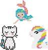 Image du produit Magni Diamond Dotz DTZ12-028 Diamond Dotzies Sticker Set Sweet, 3 autocollants pailletés pour dessiner