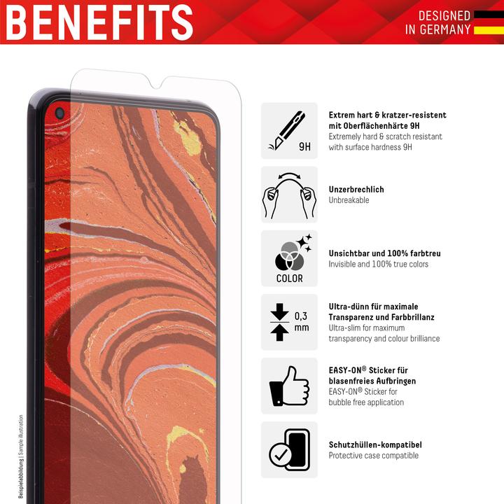 Actual product image Displex Smart Glass, Displayschutzfolie (1 Piece, Xiaomi Redmi 10C)