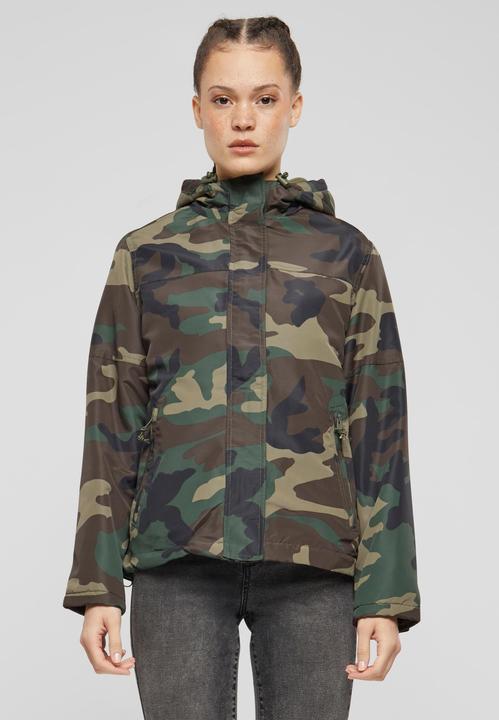 Actual product image Brandit Ladies front zip windbreaker size L colour forest (L)