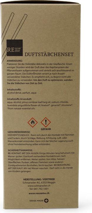 Produktbild ReUseMe Duftstäbchenset Arve, Zirbe, Swiss Pine (200 ml)